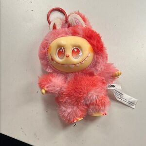 Fuzzy Monster Plush Toy - Red and Pink